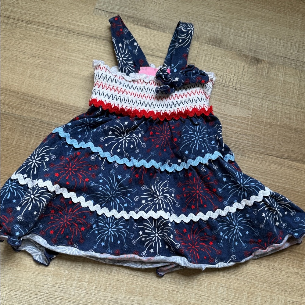 Good Lad Navy and Red Fireworks Dress